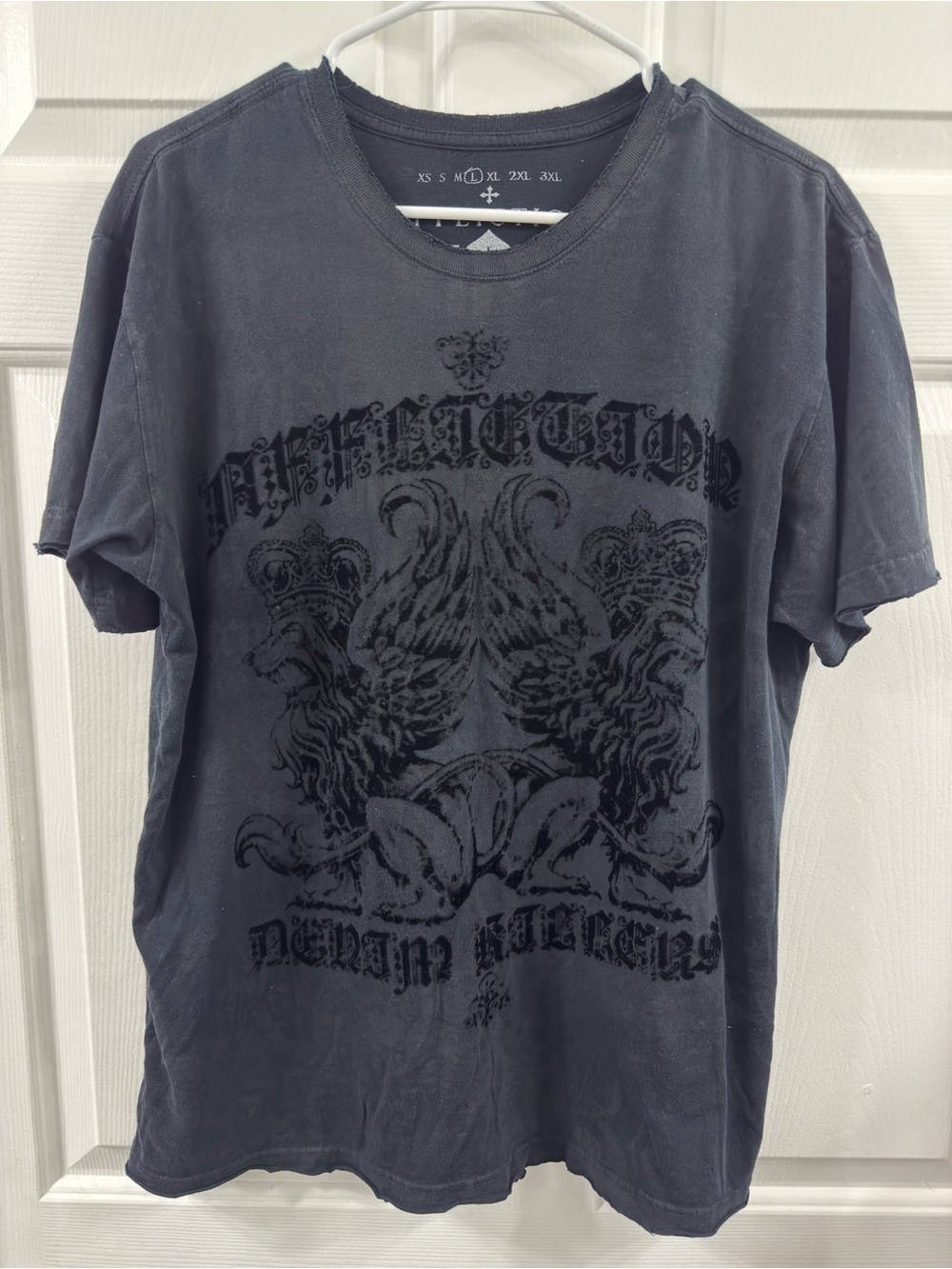 Affliction Black Graphic Crest Short-Sleeve Tee